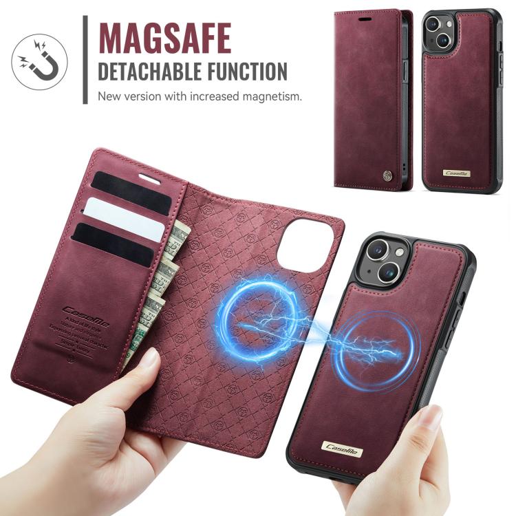 CaseMe C49 MagSafe RFID Blocking Detachable Wallet Leather Phone Case, For iPhone 13, For iPhone 12 / 12 Pro, For iPhone 12 Pro Max, For iPhone 11 Pro Max, For iPhone 11, For iPhone 11 Pro