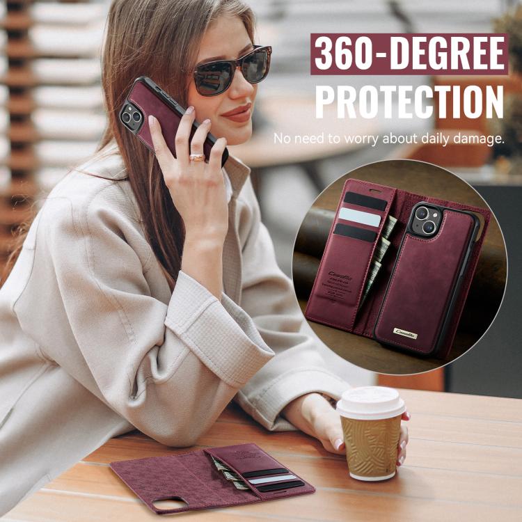 CaseMe C49 MagSafe RFID Blocking Detachable Wallet Leather Phone Case, For iPhone 13, For iPhone 12 / 12 Pro, For iPhone 12 Pro Max, For iPhone 11 Pro Max, For iPhone 11, For iPhone 11 Pro