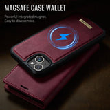 CaseMe C49 MagSafe RFID Blocking Detachable Wallet Leather Phone Case, For iPhone 13, For iPhone 12 / 12 Pro, For iPhone 12 Pro Max, For iPhone 11 Pro Max, For iPhone 11, For iPhone 11 Pro