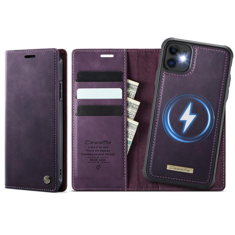 CaseMe C49 MagSafe RFID Blocking Detachable Wallet Leather Phone Case, For iPhone 13, For iPhone 12 / 12 Pro, For iPhone 12 Pro Max, For iPhone 11 Pro Max, For iPhone 11, For iPhone 11 Pro
