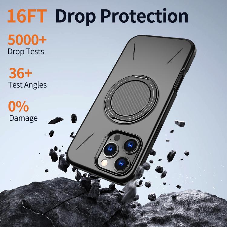 Kalebol Magnetic MagSafe Rotation Holder PC Phone Case, For iPhone 15 Pro, For iPhone 15, For iPhone 14, For iPhone 14 Pro, For iPhone 14 Pro Max, For iPhone 13 Pro Max