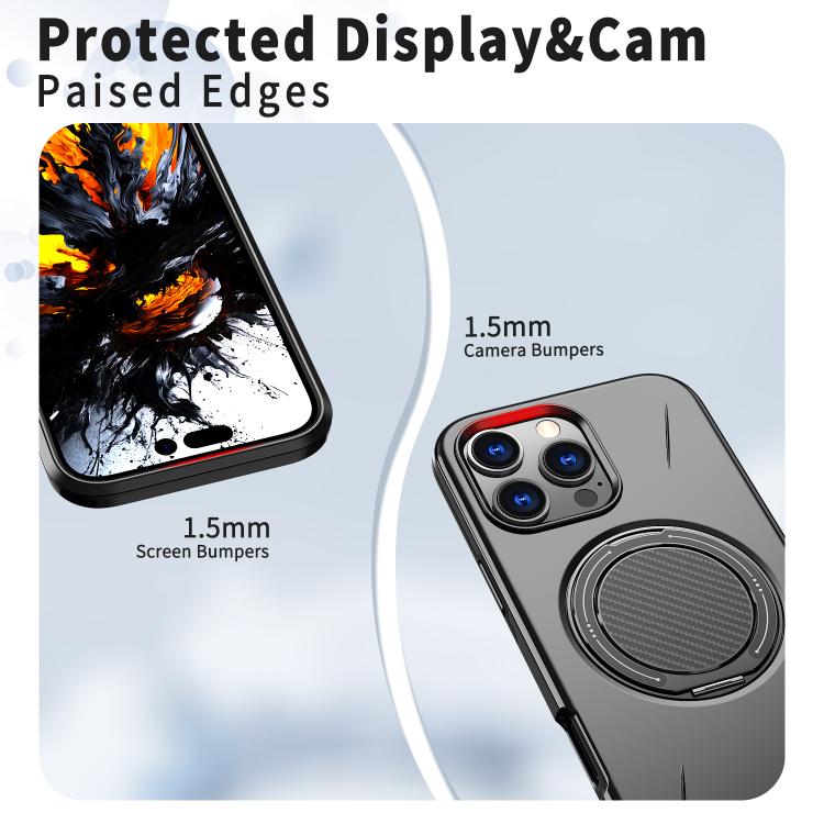 Kalebol Magnetic MagSafe Rotation Holder PC Phone Case, For iPhone 13 Pro, For iPhone 13