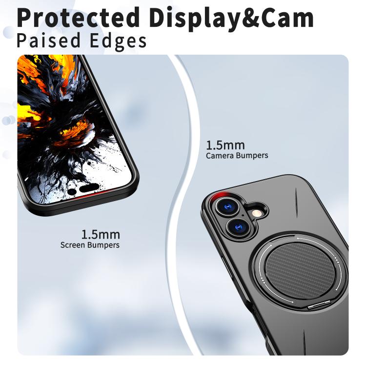 Kalebol Magnetic MagSafe Rotation Holder PC Phone Case, For iPhone 16 Plus, For iPhone 16, For iPhone 15 Pro Max, For iPhone 15 Pro, For iPhone 15, For iPhone 14