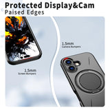 Kalebol Magnetic MagSafe Rotation Holder PC Phone Case, For iPhone 16 Plus, For iPhone 16, For iPhone 15 Pro Max, For iPhone 15 Pro, For iPhone 15, For iPhone 14