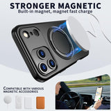 Kalebol Magnetic MagSafe Rotation Holder PC Phone Case, For iPhone 18 Pro, For iPhone 18 Pro Max, For iPhone 17e / 16e, For iPhone 17 Pro Max, For iPhone 17 Pro, For iPhone 17