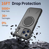 Kalebol Magnetic MagSafe Rotation Holder PC Phone Case, For iPhone 18 Pro, For iPhone 18 Pro Max, For iPhone 17e / 16e, For iPhone 17 Pro Max, For iPhone 17 Pro, For iPhone 17