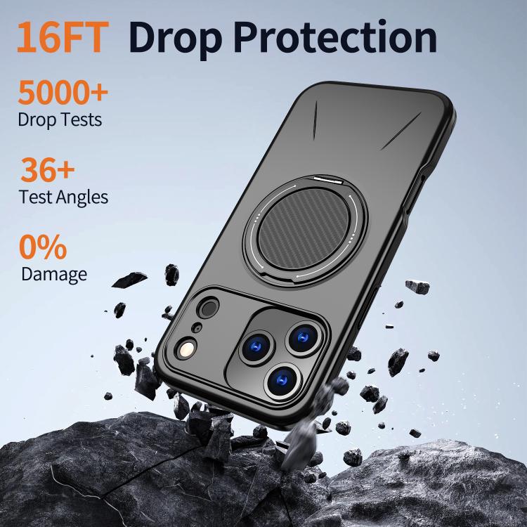 Kalebol Magnetic MagSafe Rotation Holder PC Phone Case, For iPhone 18 Pro, For iPhone 18 Pro Max, For iPhone 17e / 16e, For iPhone 17 Pro Max, For iPhone 17 Pro, For iPhone 17