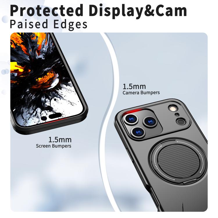 Kalebol Magnetic MagSafe Rotation Holder PC Phone Case, For iPhone 18 Pro, For iPhone 18 Pro Max, For iPhone 17e / 16e, For iPhone 17 Pro Max, For iPhone 17 Pro, For iPhone 17