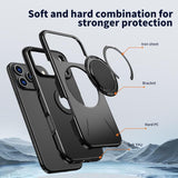 Kalebol Magnetic MagSafe Rotation Holder PC Phone Case, For iPhone 18 Pro, For iPhone 18 Pro Max, For iPhone 17e / 16e, For iPhone 17 Pro Max, For iPhone 17 Pro, For iPhone 17