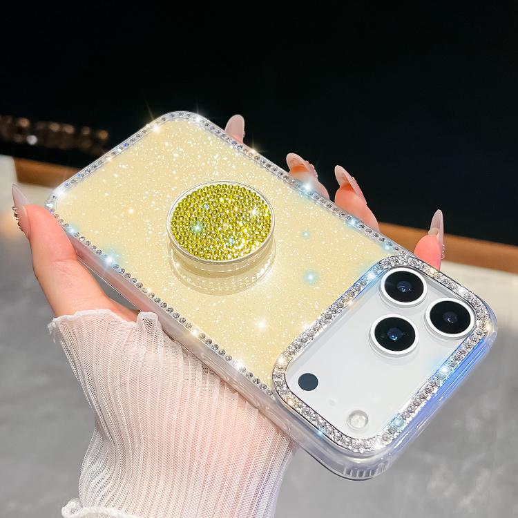 Diamond Glitter Diamond Round Holder Phone Case, For iPhone 17 Pro Max, For iPhone 17 Pro, For iPhone 17, For iPhone Air, For iPhone 16 Pro Max, For iPhone 16 Pro, For iPhone 16 Plus, For iPhone 16