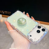 Diamond Glitter Diamond Round Holder Phone Case, For iPhone 17 Pro Max, For iPhone 17 Pro, For iPhone 17, For iPhone Air, For iPhone 16 Pro Max, For iPhone 16 Pro, For iPhone 16 Plus, For iPhone 16