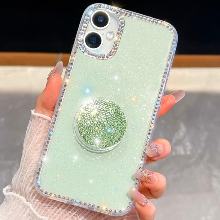 Diamond Glitter Diamond Round Holder Phone Case, For iPhone 17 Pro Max, For iPhone 17 Pro, For iPhone 17, For iPhone Air, For iPhone 16 Pro Max, For iPhone 16 Pro, For iPhone 16 Plus, For iPhone 16