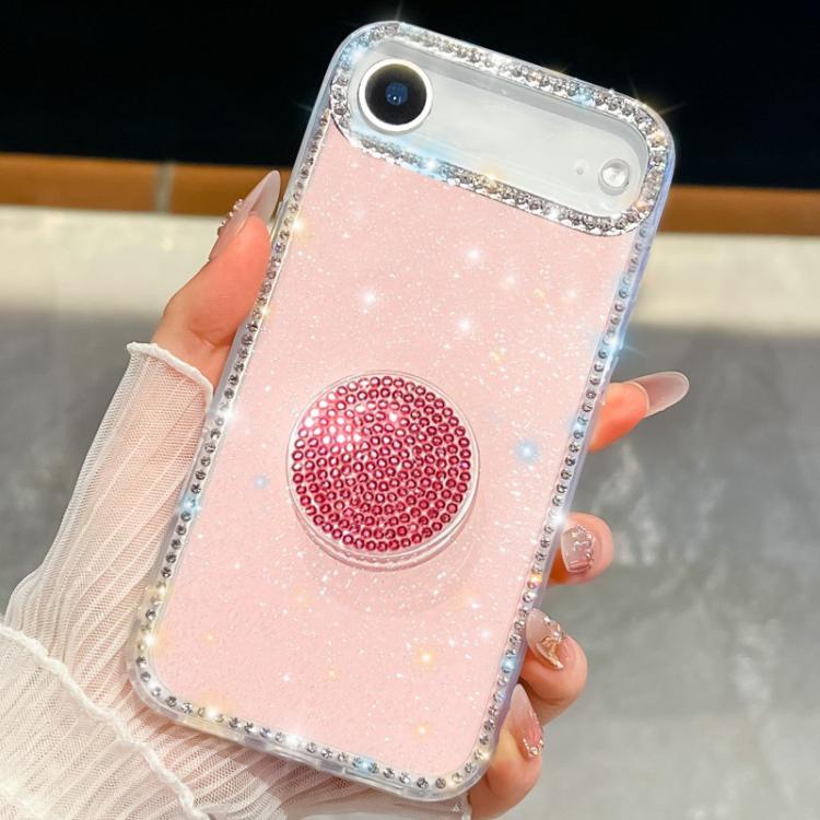 Diamond Glitter Diamond Round Holder Phone Case, For iPhone 17 Pro Max, For iPhone 17 Pro, For iPhone 17, For iPhone Air, For iPhone 16 Pro Max, For iPhone 16 Pro, For iPhone 16 Plus, For iPhone 16