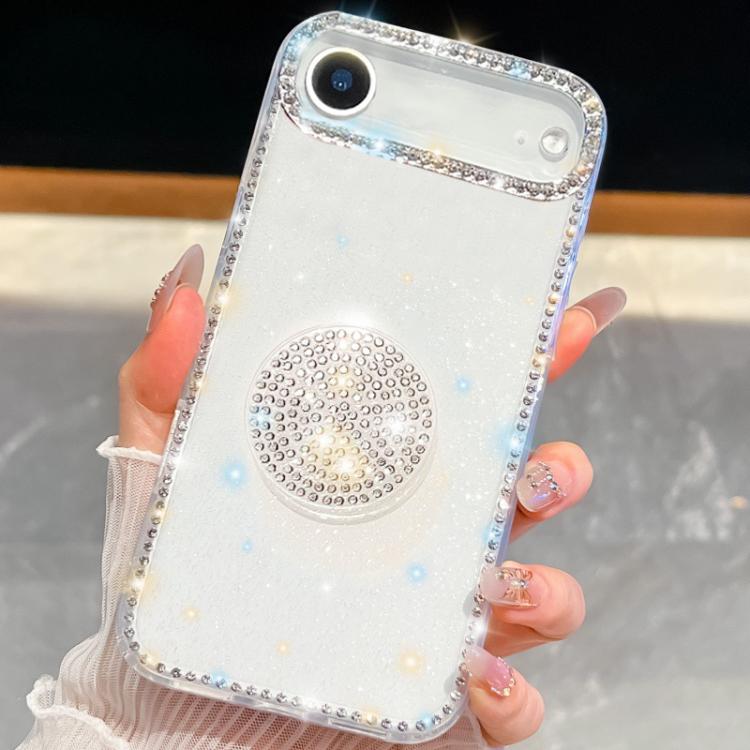 Diamond Glitter Diamond Round Holder Phone Case, For iPhone 17 Pro Max, For iPhone 17 Pro, For iPhone 17, For iPhone Air, For iPhone 16 Pro Max, For iPhone 16 Pro, For iPhone 16 Plus, For iPhone 16