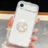 Diamond Glitter Diamond Round Holder Phone Case, For iPhone 17 Pro Max, For iPhone 17 Pro, For iPhone 17, For iPhone Air, For iPhone 16 Pro Max, For iPhone 16 Pro, For iPhone 16 Plus, For iPhone 16