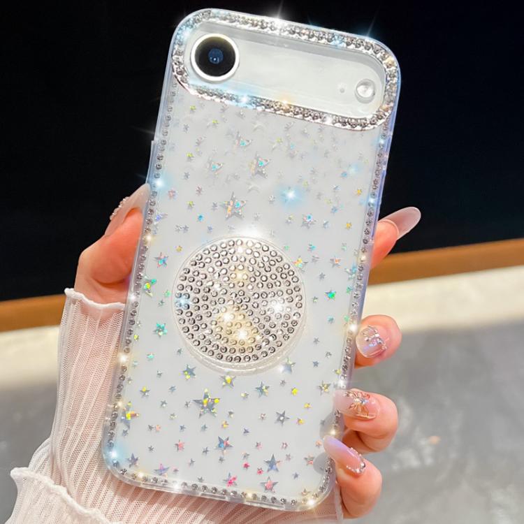 Diamond Glitter Diamond Round Holder Phone Case, For iPhone 17 Pro Max, For iPhone 17 Pro, For iPhone 17, For iPhone Air, For iPhone 16 Pro Max, For iPhone 16 Pro, For iPhone 16 Plus, For iPhone 16