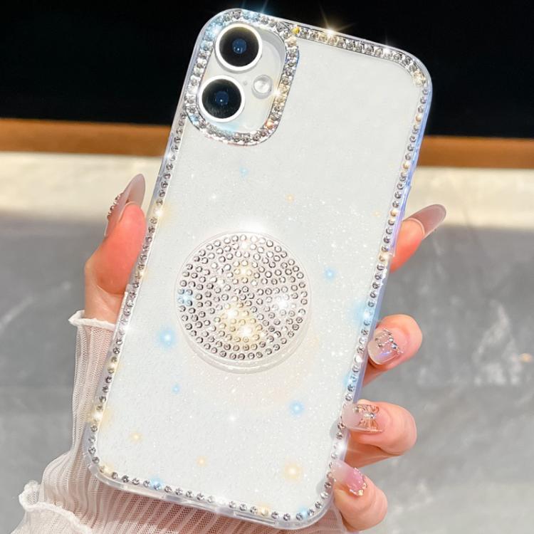 Diamond Glitter Diamond Round Holder Phone Case, For iPhone 17 Pro Max, For iPhone 17 Pro, For iPhone 17, For iPhone Air, For iPhone 16 Pro Max, For iPhone 16 Pro, For iPhone 16 Plus, For iPhone 16