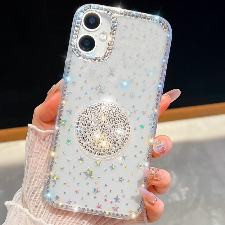 Diamond Glitter Diamond Round Holder Phone Case, For iPhone 17 Pro Max, For iPhone 17 Pro, For iPhone 17, For iPhone Air, For iPhone 16 Pro Max, For iPhone 16 Pro, For iPhone 16 Plus, For iPhone 16