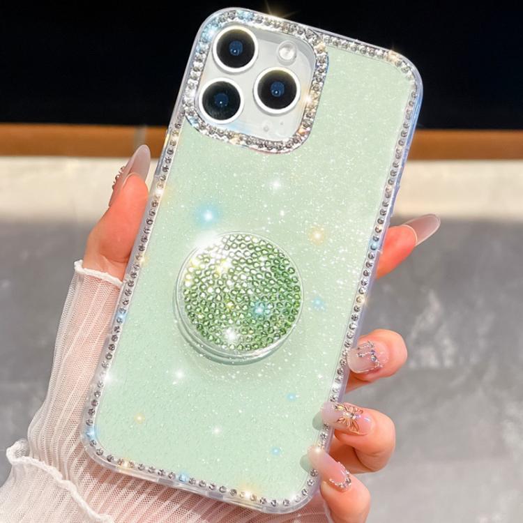Diamond Glitter Diamond Round Holder Phone Case, For iPhone 15 Pro Max, For iPhone 15 Pro, For iPhone 15, For iPhone 14, For iPhone 14 Pro, For iPhone 14 Pro Max, For iPhone 13 Pro Max, For iPhone 13 Pro