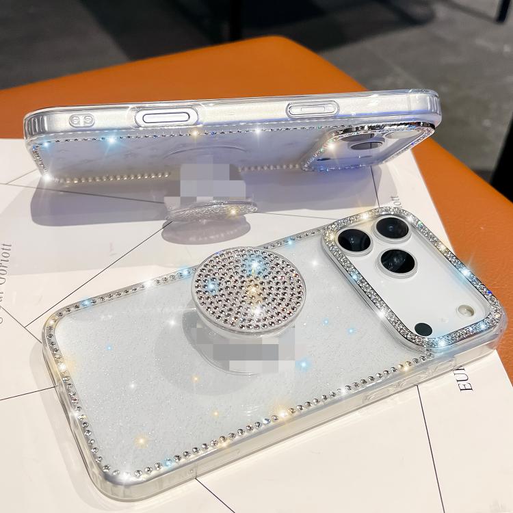 Diamond Glitter Diamond Round Holder Phone Case, For iPhone 17 Pro Max, For iPhone 17 Pro, For iPhone 17, For iPhone Air, For iPhone 16 Pro Max, For iPhone 16 Pro, For iPhone 16 Plus, For iPhone 16