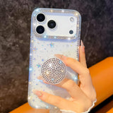 Diamond Glitter Diamond Round Holder Phone Case, For iPhone 17 Pro Max, For iPhone 17 Pro, For iPhone 17, For iPhone Air, For iPhone 16 Pro Max, For iPhone 16 Pro, For iPhone 16 Plus, For iPhone 16