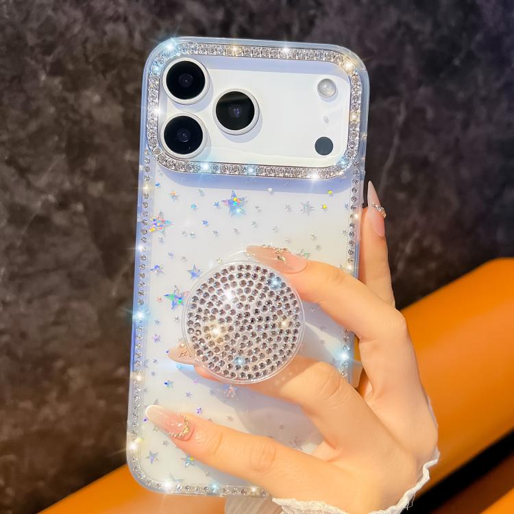 Diamond Glitter Diamond Round Holder Phone Case, For iPhone 17 Pro Max, For iPhone 17 Pro, For iPhone 17, For iPhone Air, For iPhone 16 Pro Max, For iPhone 16 Pro, For iPhone 16 Plus, For iPhone 16