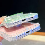 Diamond Glitter Diamond Round Holder Phone Case, For iPhone 15 Pro Max, For iPhone 15 Pro, For iPhone 15, For iPhone 14, For iPhone 14 Pro, For iPhone 14 Pro Max, For iPhone 13 Pro Max, For iPhone 13 Pro