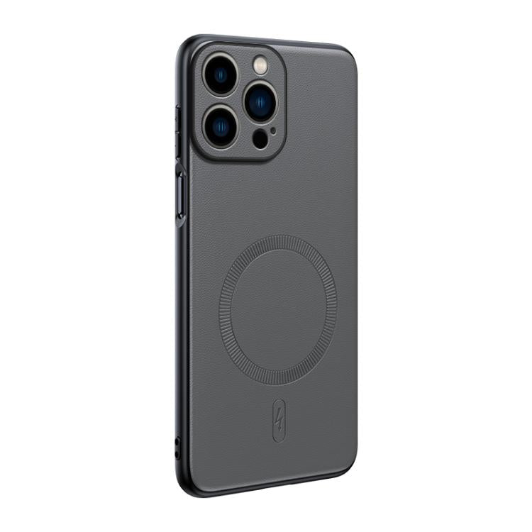 Plain Leather MagSafe Shockproof Phone Case, For iPhone 15, For iPhone 14 Plus, For iPhone 14, For iPhone 14 Pro, For iPhone 14 Pro Max, For iPhone 13 Pro Max, For iPhone 13 Pro, For iPhone 13