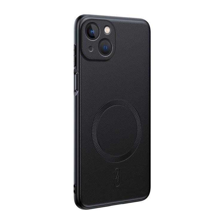 Plain Leather MagSafe Shockproof Phone Case, For iPhone 15, For iPhone 14 Plus, For iPhone 14, For iPhone 14 Pro, For iPhone 14 Pro Max, For iPhone 13 Pro Max, For iPhone 13 Pro, For iPhone 13