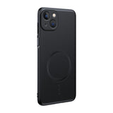 Plain Leather MagSafe Shockproof Phone Case, For iPhone 15, For iPhone 14 Plus, For iPhone 14, For iPhone 14 Pro, For iPhone 14 Pro Max, For iPhone 13 Pro Max, For iPhone 13 Pro, For iPhone 13