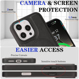 Kalebol Strong Magnetic MagSafe Ring 2 In 1 Split Leather Phone Case, For iPhone 13 Pro, For iPhone 13