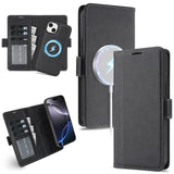 Kalebol Strong Magnetic MagSafe Ring 2 In 1 Split Leather Phone Case, For iPhone 13 Pro, For iPhone 13