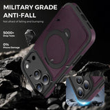 Knight Shield 360 Rotation Holder MagSafe RFID Leather Phone Case, For iPhone 17 Pro, For iPhone 17, For iPhone Air