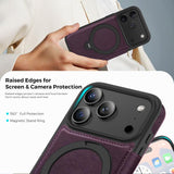 Knight Shield 360 Rotation Holder MagSafe RFID Leather Phone Case, For iPhone 17 Pro, For iPhone 17, For iPhone Air