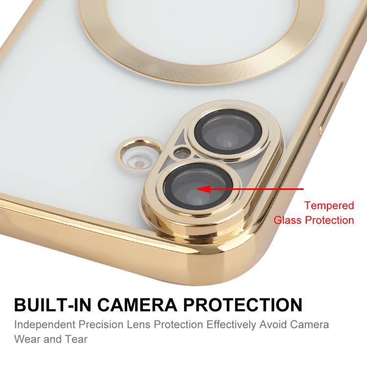 ENKAY Hat-Prince Magsafe Electroplated TPU Clear Shockproof Phone Case, For iPhone 16 Plus, For iPhone 16