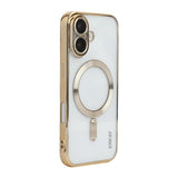 ENKAY Hat-Prince Magsafe Electroplated TPU Clear Shockproof Phone Case, For iPhone 16 Plus, For iPhone 16