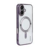 ENKAY Hat-Prince Magsafe Electroplated TPU Clear Shockproof Phone Case, For iPhone 16 Plus, For iPhone 16
