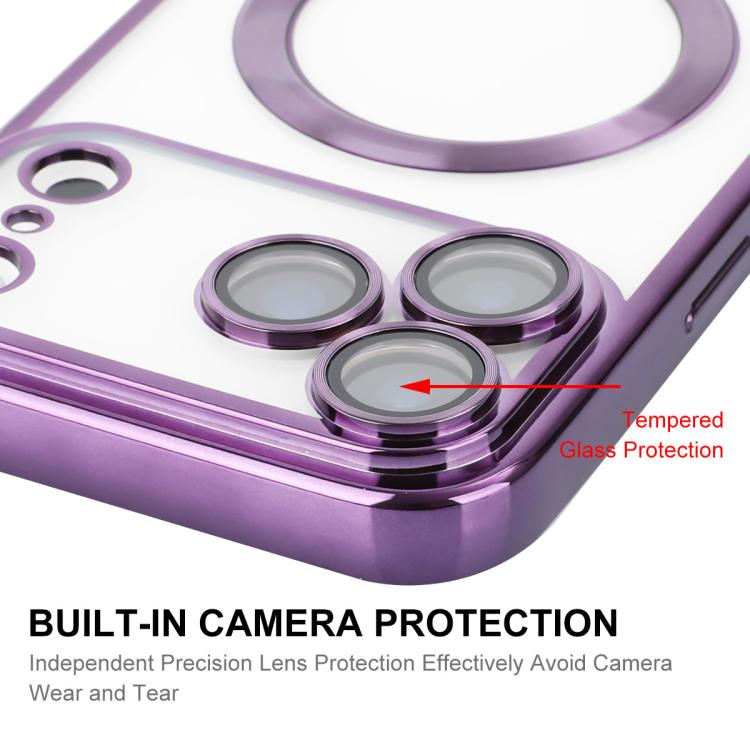 ENKAY Hat-Prince Magsafe Electroplated TPU Clear Shockproof Phone Case, For iPhone 17 Pro Max, For iPhone 17 Pro, For iPhone 17, For iPhone Air, For iPhone 16 Pro Max, For iPhone 16 Pro