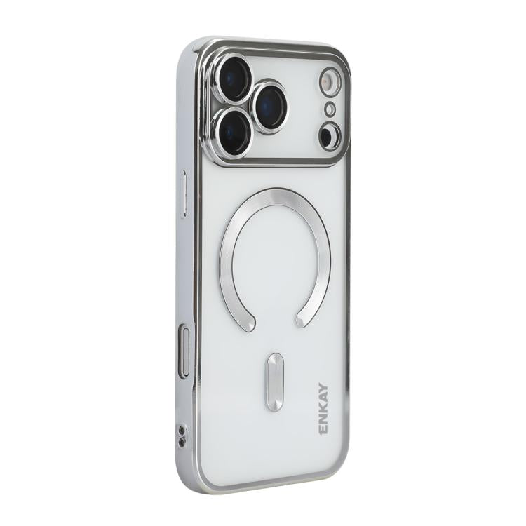 ENKAY Hat-Prince Magsafe Electroplated TPU Clear Shockproof Phone Case, For iPhone 17 Pro Max, For iPhone 17 Pro, For iPhone 17, For iPhone Air, For iPhone 16 Pro Max, For iPhone 16 Pro