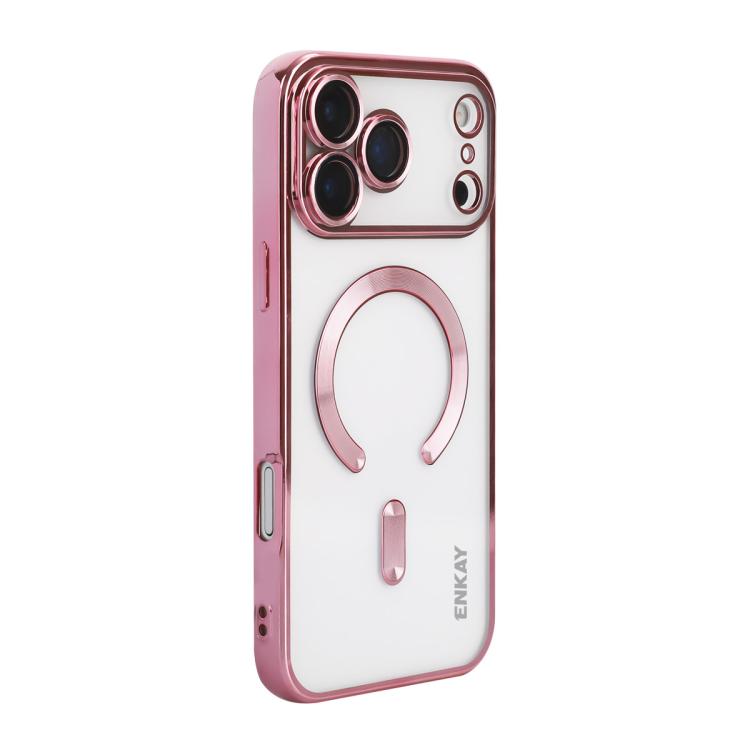 ENKAY Hat-Prince Magsafe Electroplated TPU Clear Shockproof Phone Case, For iPhone 17 Pro Max, For iPhone 17 Pro, For iPhone 17, For iPhone Air, For iPhone 16 Pro Max, For iPhone 16 Pro