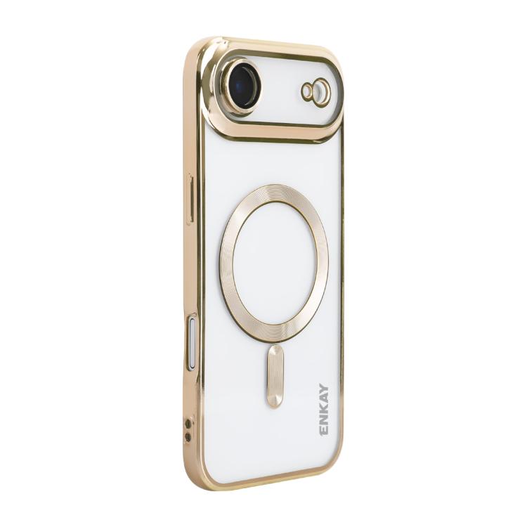 ENKAY Hat-Prince Magsafe Electroplated TPU Clear Shockproof Phone Case, For iPhone 17 Pro Max, For iPhone 17 Pro, For iPhone 17, For iPhone Air, For iPhone 16 Pro Max, For iPhone 16 Pro