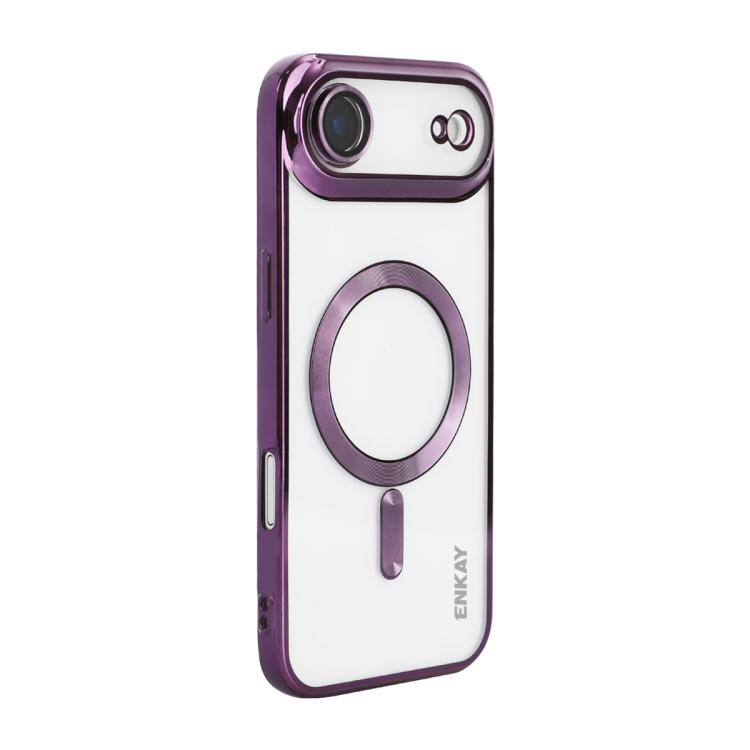 ENKAY Hat-Prince Magsafe Electroplated TPU Clear Shockproof Phone Case, For iPhone 17 Pro Max, For iPhone 17 Pro, For iPhone 17, For iPhone Air, For iPhone 16 Pro Max, For iPhone 16 Pro