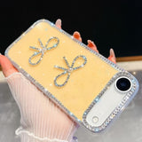 Diamond Glitter Dual Bow-knot Shockproof Phone Case, For iPhone 17 Pro Max, For iPhone 17 Pro, For iPhone 17, For iPhone Air, For iPhone 16 Pro Max, For iPhone 16 Pro, For iPhone 16 Plus, For iPhone 16