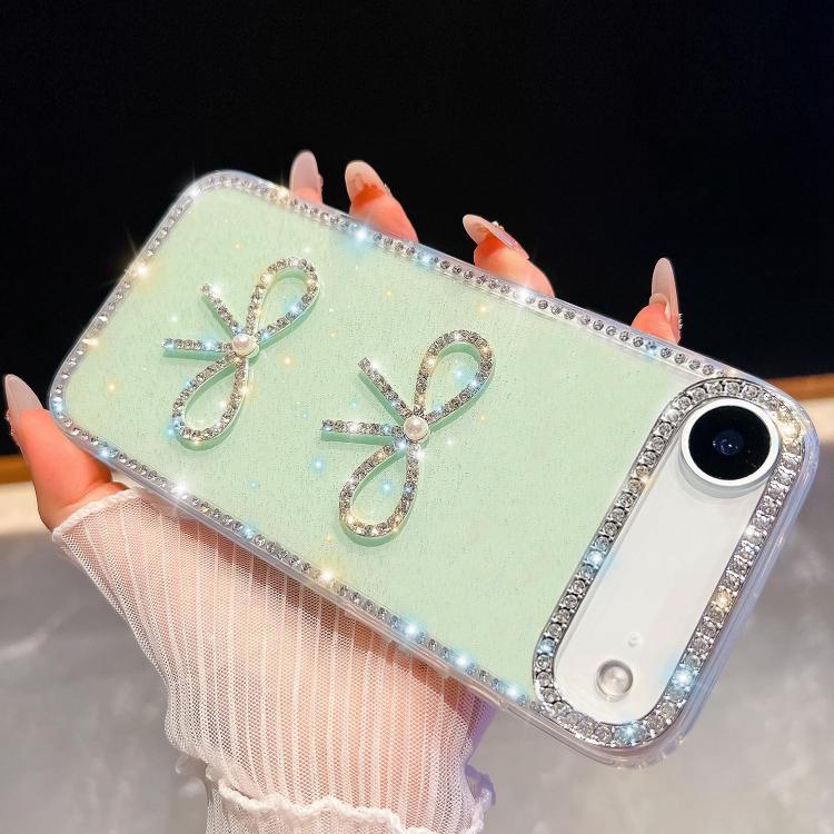 Diamond Glitter Dual Bow-knot Shockproof Phone Case, For iPhone 17 Pro Max, For iPhone 17 Pro, For iPhone 17, For iPhone Air, For iPhone 16 Pro Max, For iPhone 16 Pro, For iPhone 16 Plus, For iPhone 16
