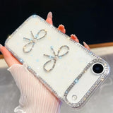 Diamond Glitter Dual Bow-knot Shockproof Phone Case, For iPhone 17 Pro Max, For iPhone 17 Pro, For iPhone 17, For iPhone Air, For iPhone 16 Pro Max, For iPhone 16 Pro, For iPhone 16 Plus, For iPhone 16