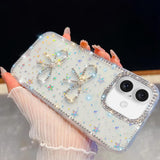 Diamond Glitter Dual Bow-knot Shockproof Phone Case, For iPhone 17 Pro Max, For iPhone 17 Pro, For iPhone 17, For iPhone Air, For iPhone 16 Pro Max, For iPhone 16 Pro, For iPhone 16 Plus, For iPhone 16