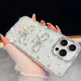 Diamond Glitter Dual Bow-knot Shockproof Phone Case, For iPhone 15 Pro Max, For iPhone 15 Pro, For iPhone 15, For iPhone 14, For iPhone 14 Pro, For iPhone 14 Pro Max, For iPhone 13 Pro Max, For iPhone 13 Pro