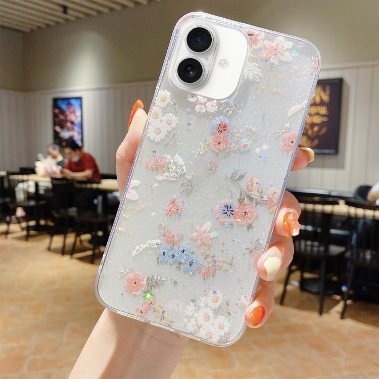 Fresh Small Floral Epoxy TPU Phone Case, For iPhone 17 Pro Max, For iPhone 17 Pro, For iPhone 17, For iPhone Air