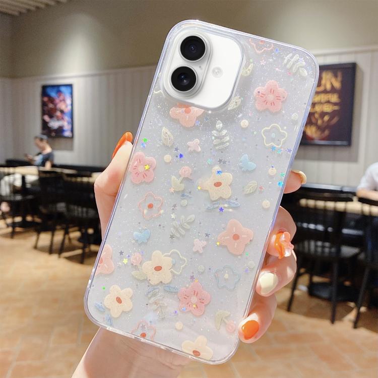 Fresh Small Floral Epoxy TPU Phone Case, For iPhone 17 Pro Max, For iPhone 17 Pro, For iPhone 17, For iPhone Air