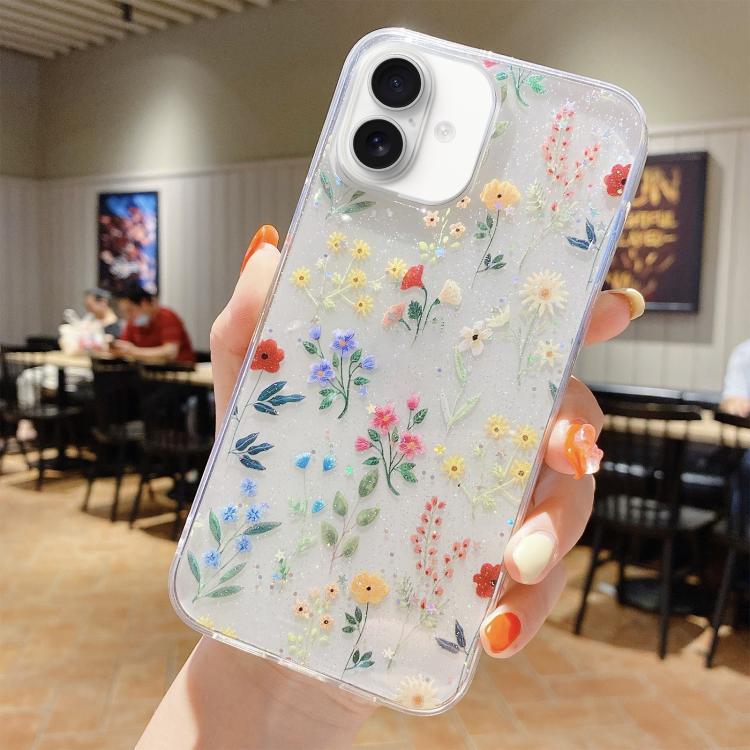 Fresh Small Floral Epoxy TPU Phone Case, For iPhone 17 Pro Max, For iPhone 17 Pro, For iPhone 17, For iPhone Air